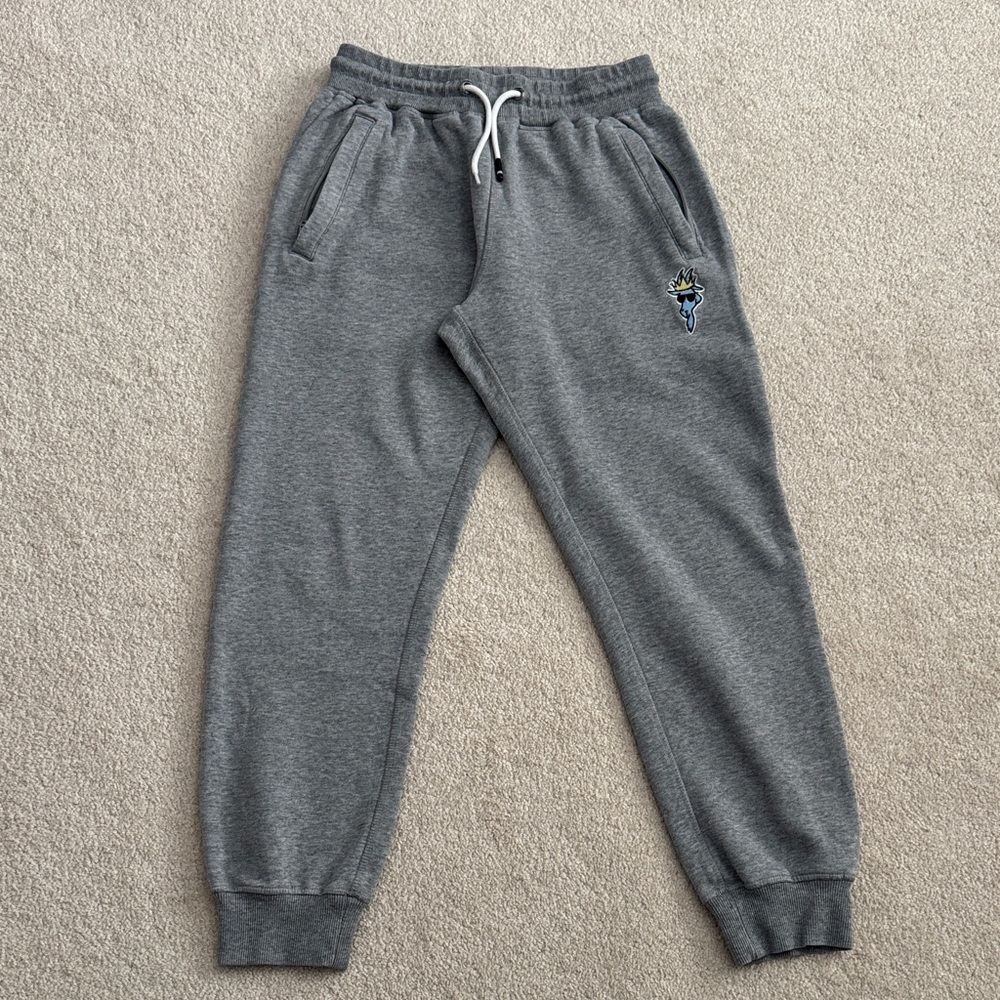 GOAT USA Men's Heather Gray Fleece Joggers with Embroidered Logo